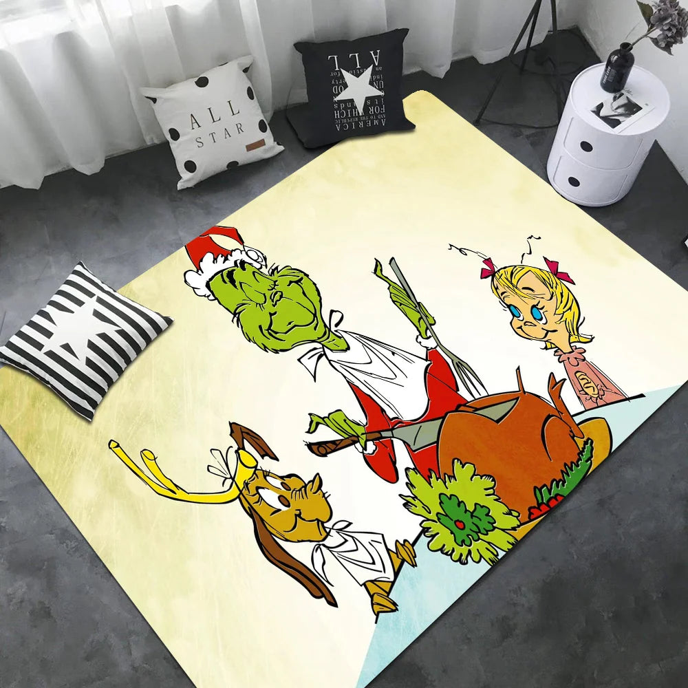 Cartoon THE G-GRINCHS Room Mats Cheaper Anti-slip Modern Living Room Balcony Printed Welcome Rug