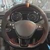 DIY Car Steering Wheel Cover for Volkswagen VW Golf 7 Mk7 New Polo Jetta Passat B8 Steering-Wheel Cover Wrap Car Accessories