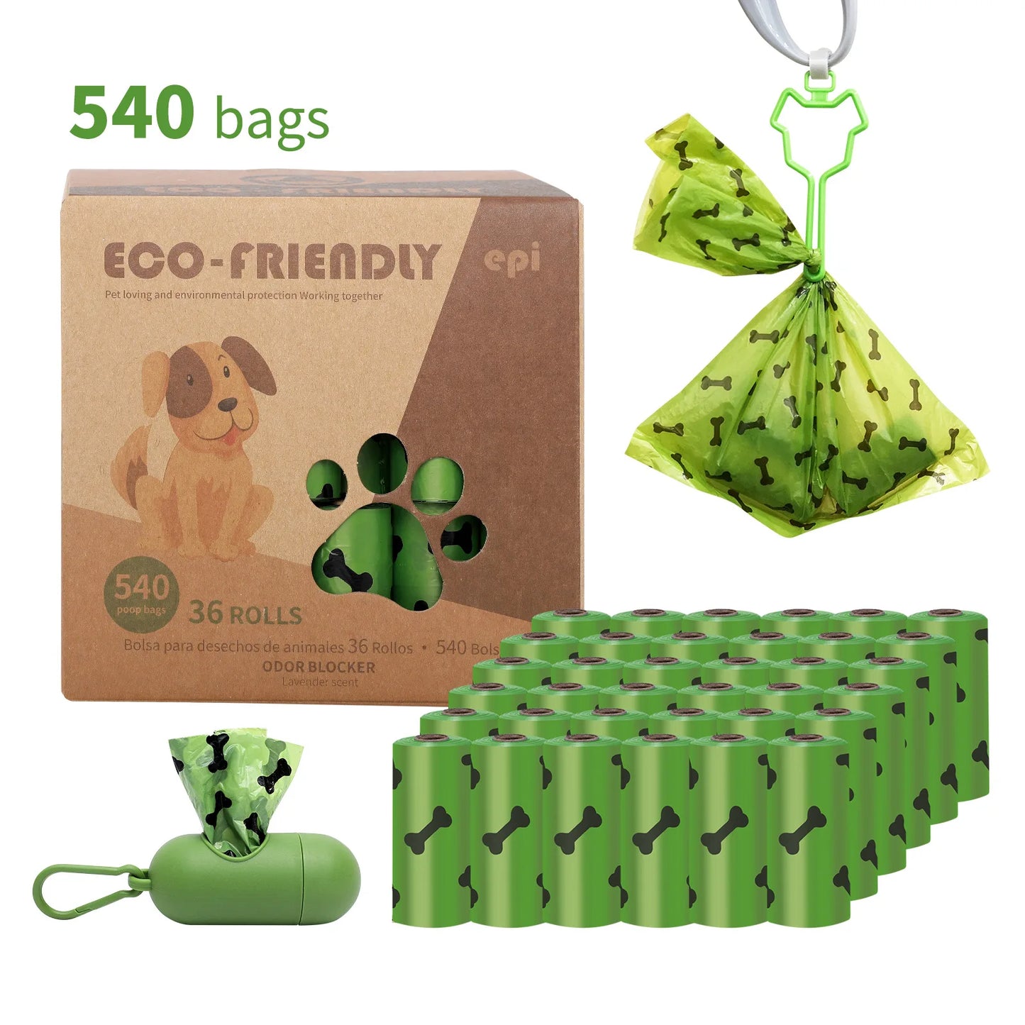 Manufacturer Wholesale Eco Friendly High Quality Custom logo Printed Biodegradable Waste Bags for Dogs Pet Dog Poop Bag