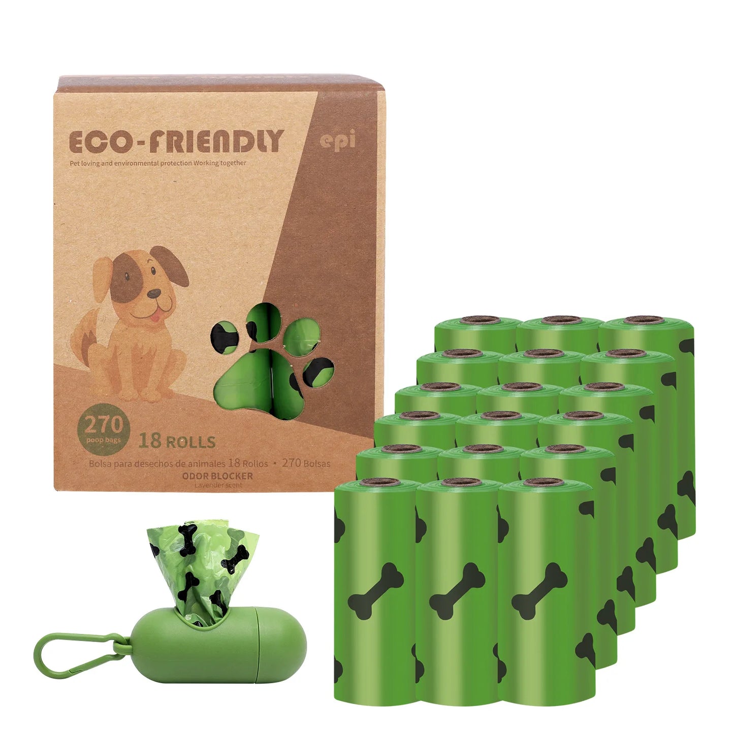 Manufacturer Wholesale Eco Friendly High Quality Custom logo Printed Biodegradable Waste Bags for Dogs Pet Dog Poop Bag