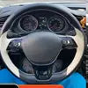 DIY Car Steering Wheel Cover for Volkswagen VW Golf 7 Mk7 New Polo Jetta Passat B8 Steering-Wheel Cover Wrap Car Accessories