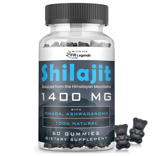 China Supply OEM Herbal Energy Supplement Pure Shilajit with Fulvic Acid 84 Minerals Shilajit Gummies