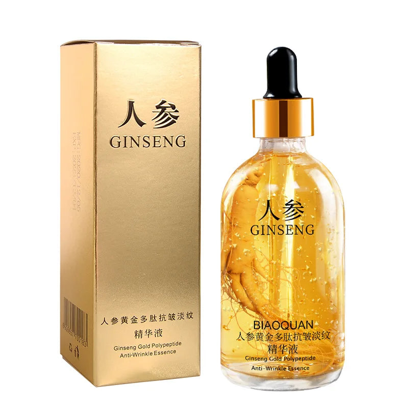 100ml Gold Ginseng Face Essence Polypeptide Anti-wrinkle Lightning Moisturizing Niacinamide Facial Serum for Skin Care Products