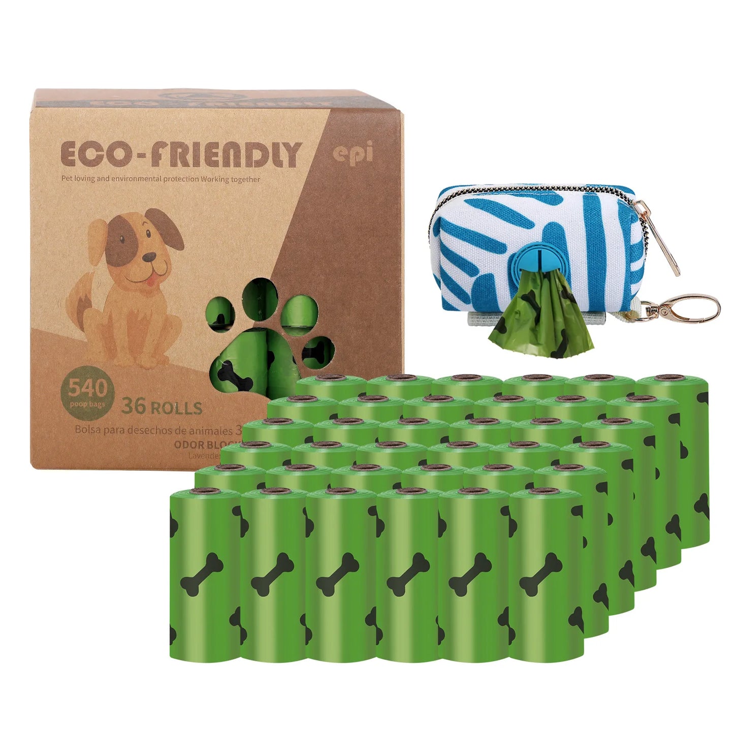 Manufacturer Wholesale Eco Friendly High Quality Custom logo Printed Biodegradable Waste Bags for Dogs Pet Dog Poop Bag