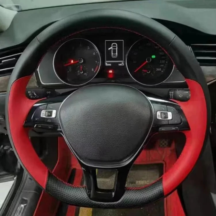 DIY Car Steering Wheel Cover for Volkswagen VW Golf 7 Mk7 New Polo Jetta Passat B8 Steering-Wheel Cover Wrap Car Accessories