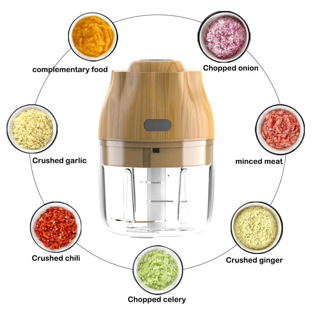 Wireless USB Rechargeable Electric Garlic Chopper