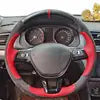 DIY Car Steering Wheel Cover for Volkswagen VW Golf 7 Mk7 New Polo Jetta Passat B8 Steering-Wheel Cover Wrap Car Accessories