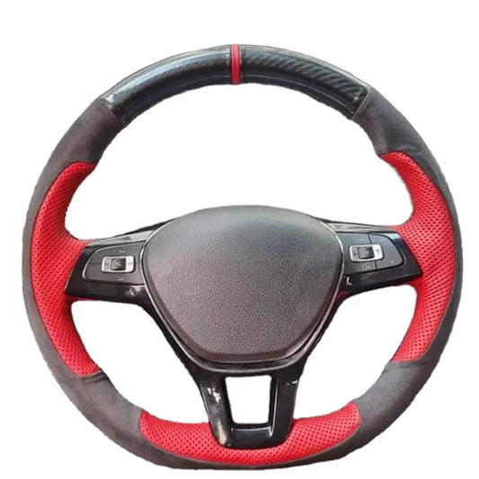 DIY Car Steering Wheel Cover for Volkswagen VW Golf 7 Mk7 New Polo Jetta Passat B8 Steering-Wheel Cover Wrap Car Accessories