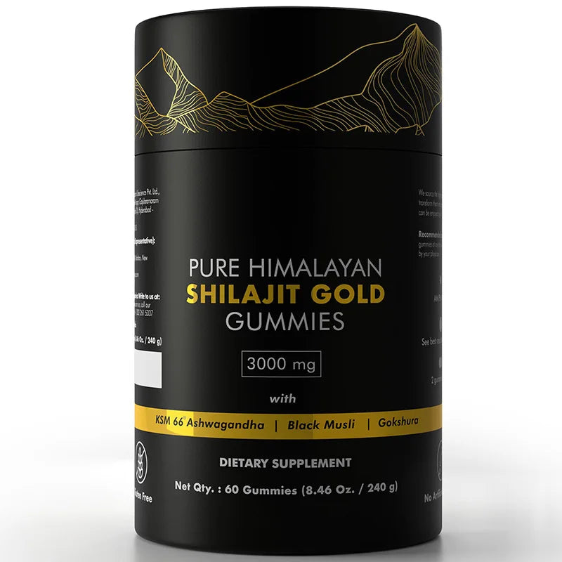 Hot Sale Private Label All in 1 Pure Himalayan Shilajit Gummies Ashwagaganda Boost Energy Fulvic Acid & 85+ Trace Minerals