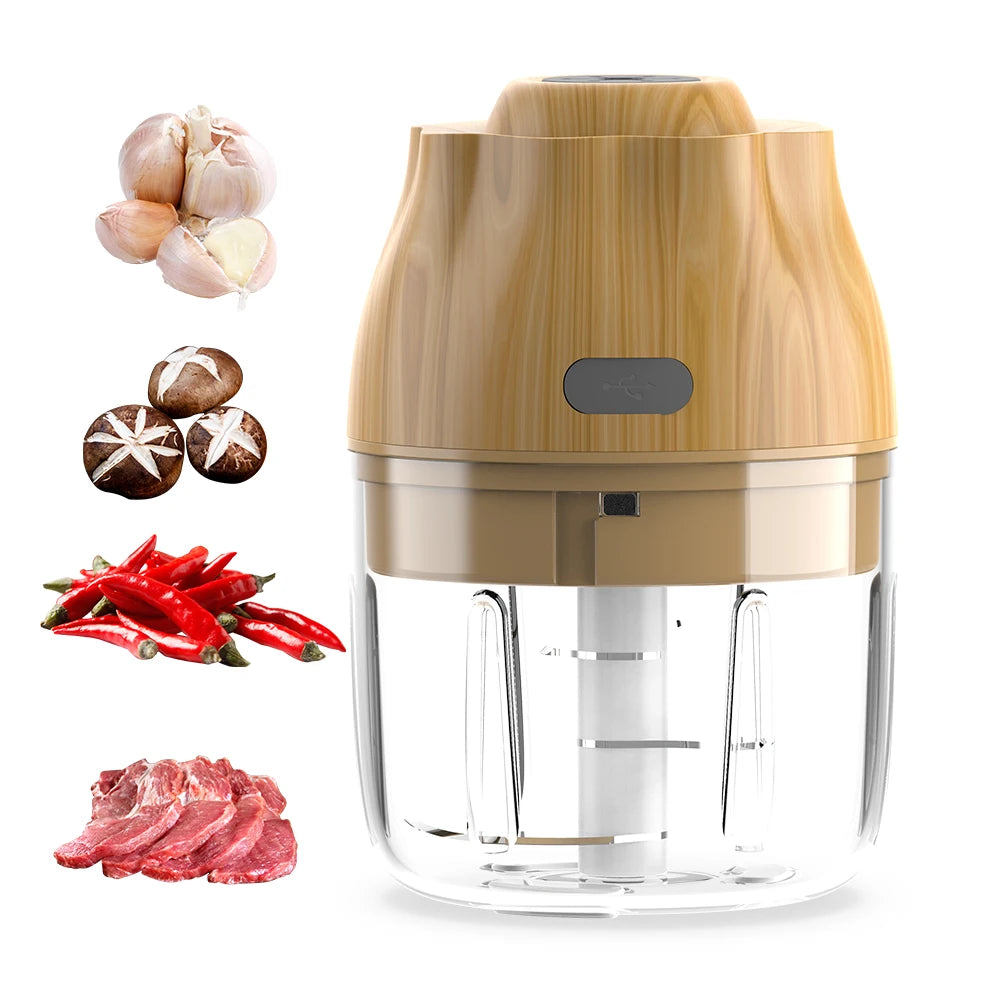 Wireless USB Rechargeable Electric Garlic Chopper