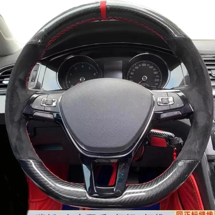 DIY Car Steering Wheel Cover for Volkswagen VW Golf 7 Mk7 New Polo Jetta Passat B8 Steering-Wheel Cover Wrap Car Accessories
