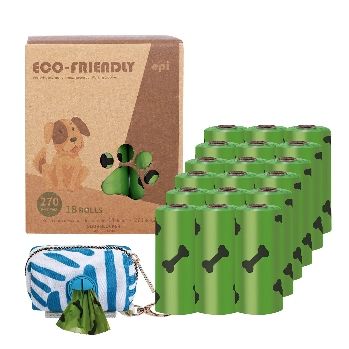 Manufacturer Wholesale Eco Friendly High Quality Custom logo Printed Biodegradable Waste Bags for Dogs Pet Dog Poop Bag