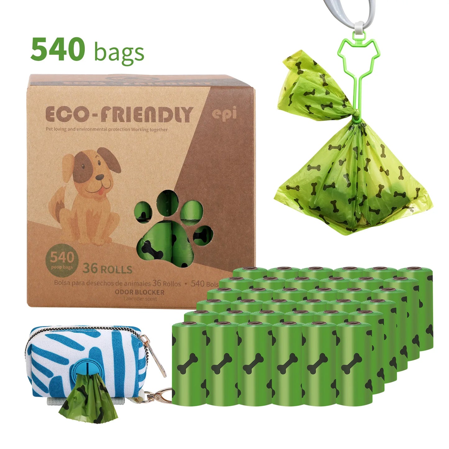 Manufacturer Wholesale Eco Friendly High Quality Custom logo Printed Biodegradable Waste Bags for Dogs Pet Dog Poop Bag