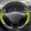 DIY Car Steering Wheel Cover for Volkswagen VW Golf 7 Mk7 New Polo Jetta Passat B8 Steering-Wheel Cover Wrap Car Accessories