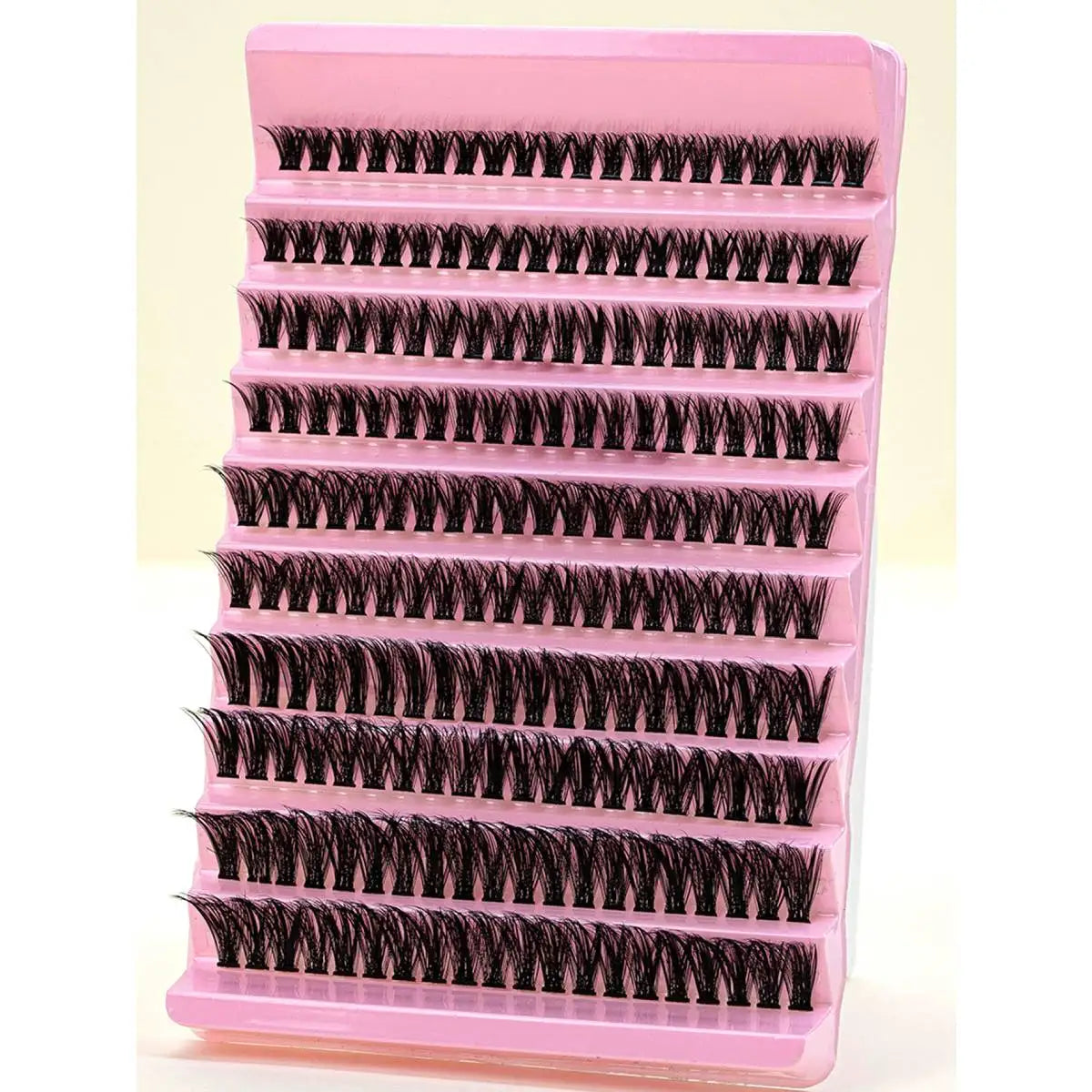 DIY Eyelash Extension Kit 200pcs Individual Lashes Cluster D Curl, 8-16mm Mix Lash Clusters with Lash Tweezers