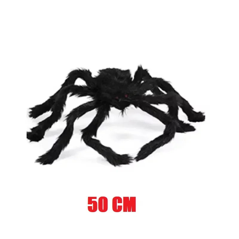 Halloween Big Spider Horror Black Spider Toy Halloween Party Decoration Props Outdoor Garden Giant Spider Decor