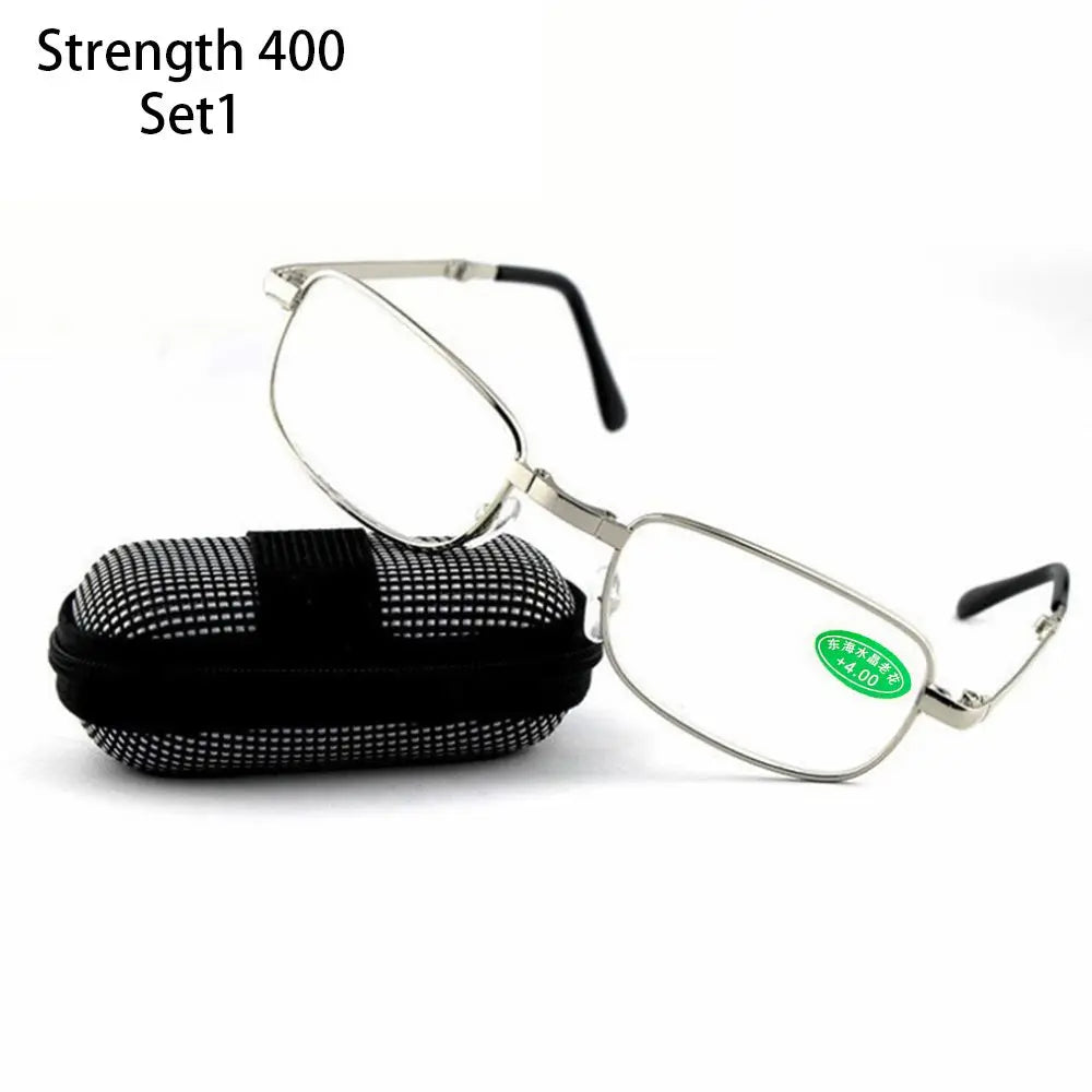 Unisex Ultra-light Folding Reading Glasses Rimless Magnetic Eyeglasses +1.00~+4.0 Diopter