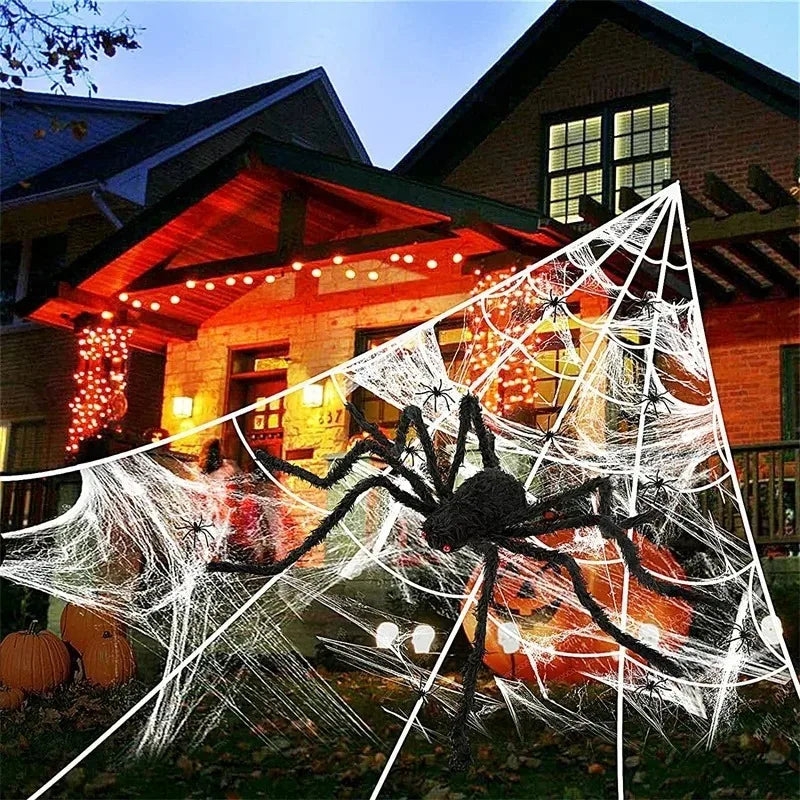 Halloween Big Spider Horror Black Spider Toy Halloween Party Decoration Props Outdoor Garden Giant Spider Decor