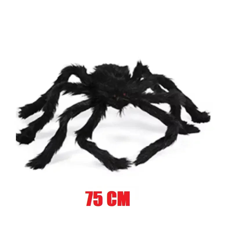 Halloween Big Spider Horror Black Spider Toy Halloween Party Decoration Props Outdoor Garden Giant Spider Decor