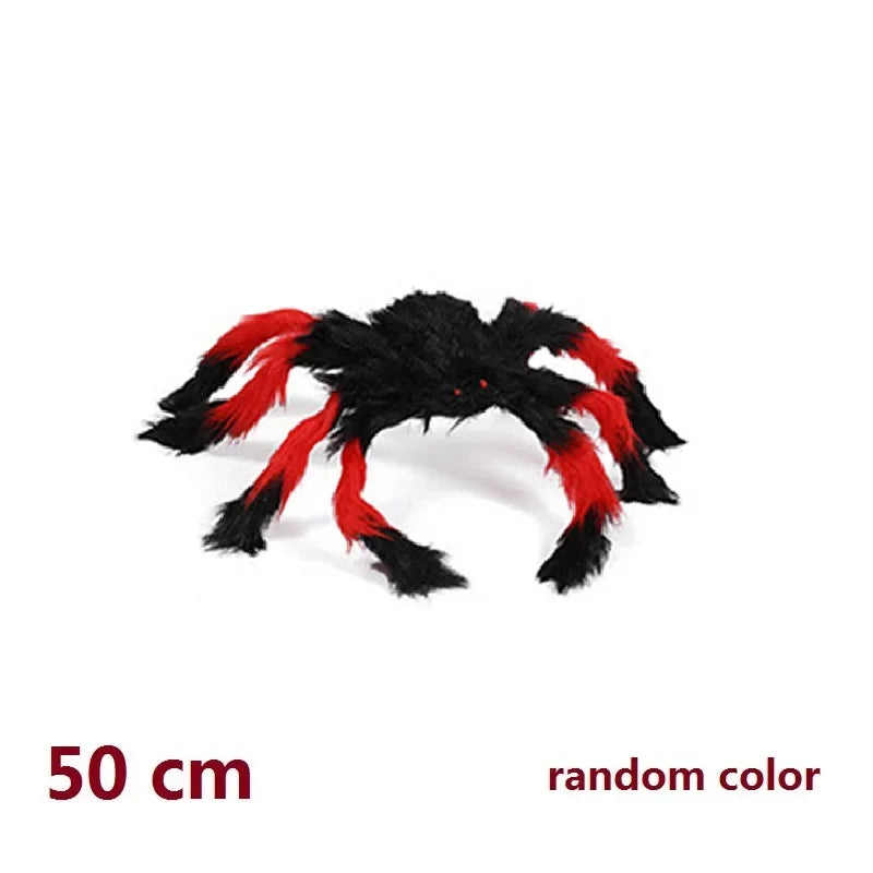 Halloween Big Spider Horror Black Spider Toy Halloween Party Decoration Props Outdoor Garden Giant Spider Decor
