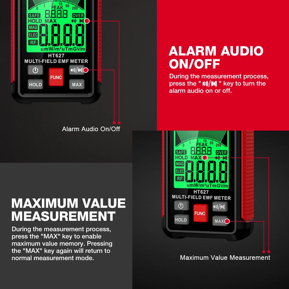 EMF Meter Professional Detector Handheld Portable Radio Frequency
