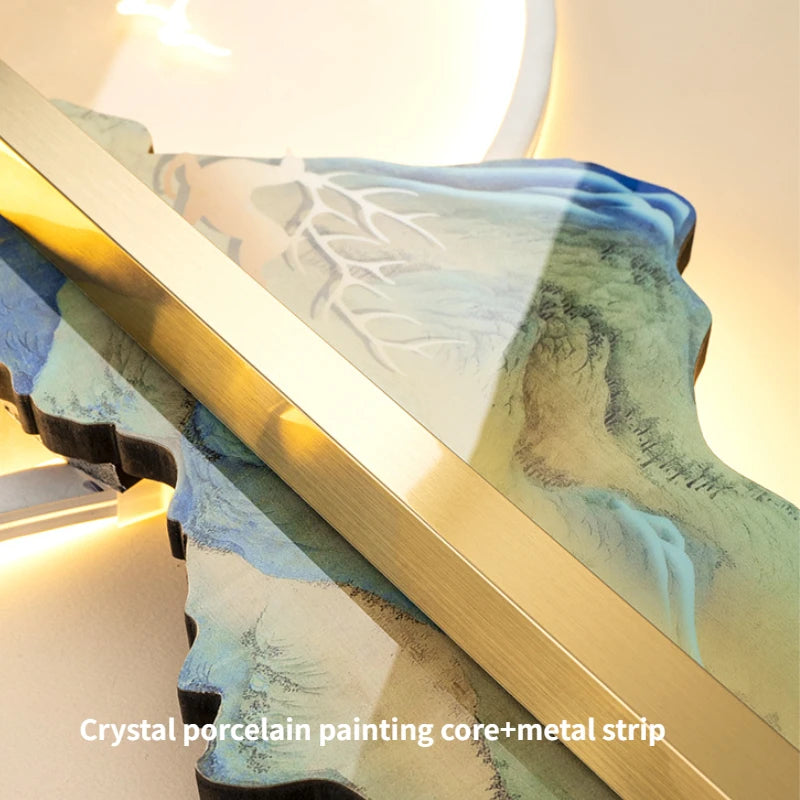 Background Landscape Painting Remote Control Lighting