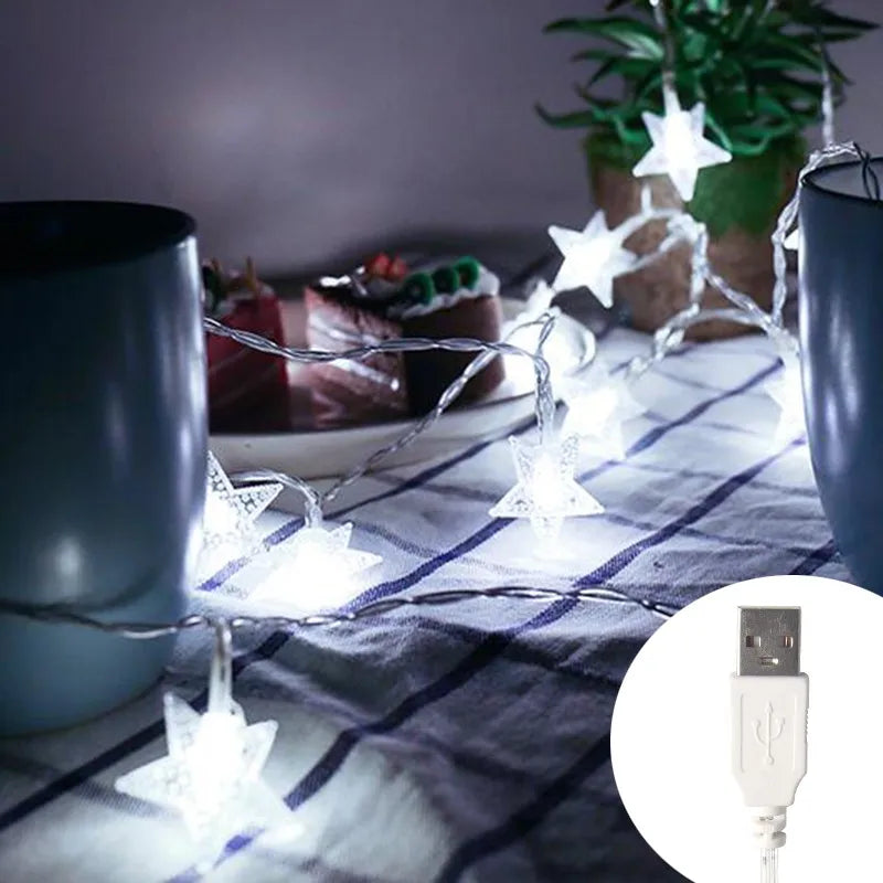 LED Star Fairy Lights Outdoor