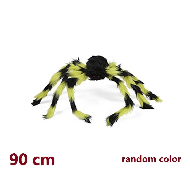 Halloween Big Spider Horror Black Spider Toy Halloween Party Decoration Props Outdoor Garden Giant Spider Decor