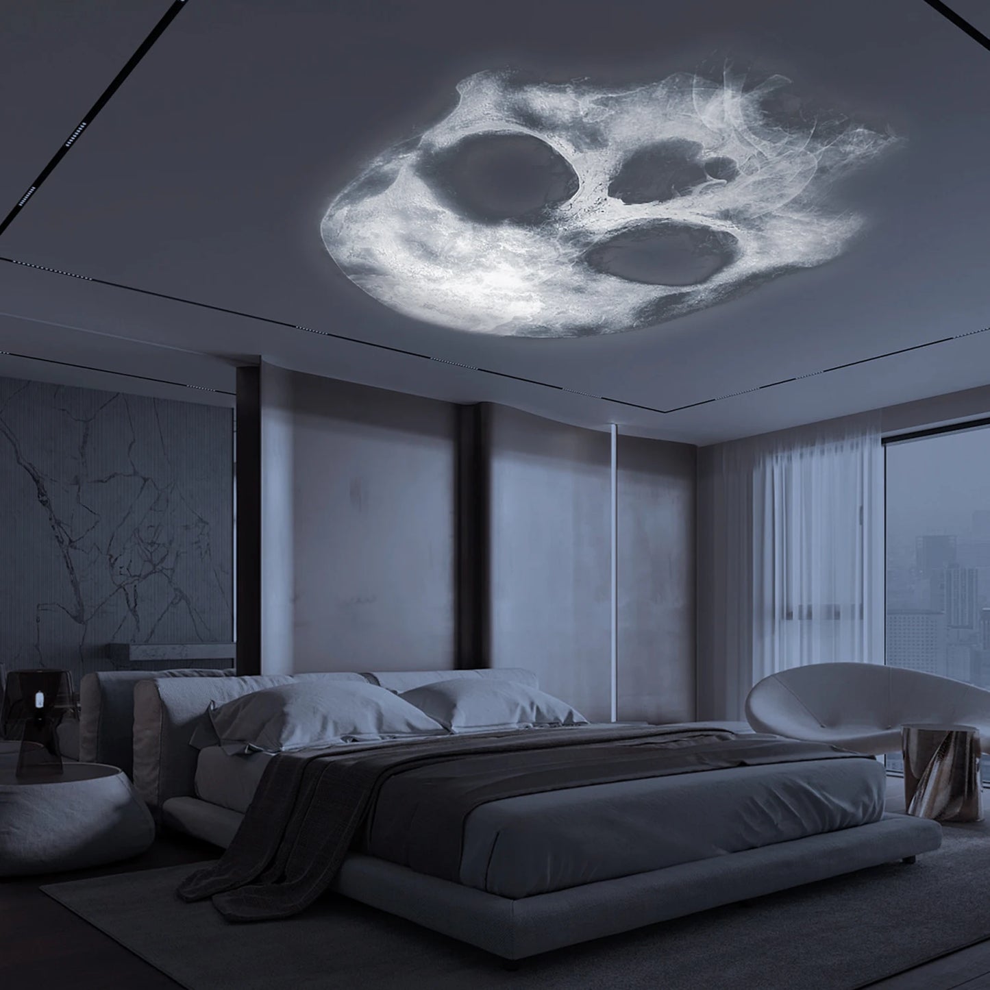 Skull projection lamp, USB lighting night light