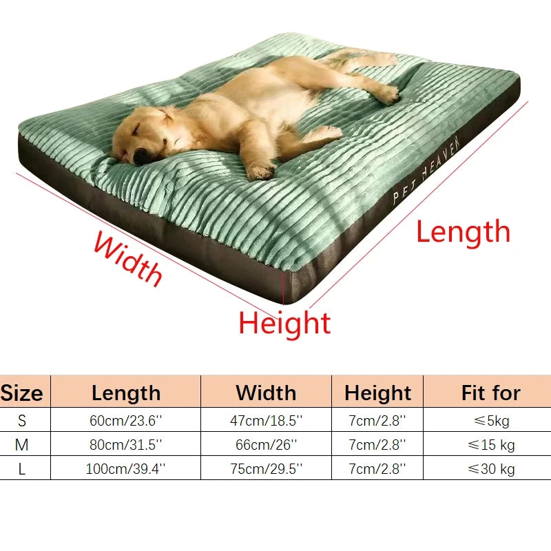 Winter Warm Pet Dog Bed Corduroy Dog Sleeping Mat Soft Pet Mat for Small Medium Large Dogs Detachable Washable Puppy Bed Retail