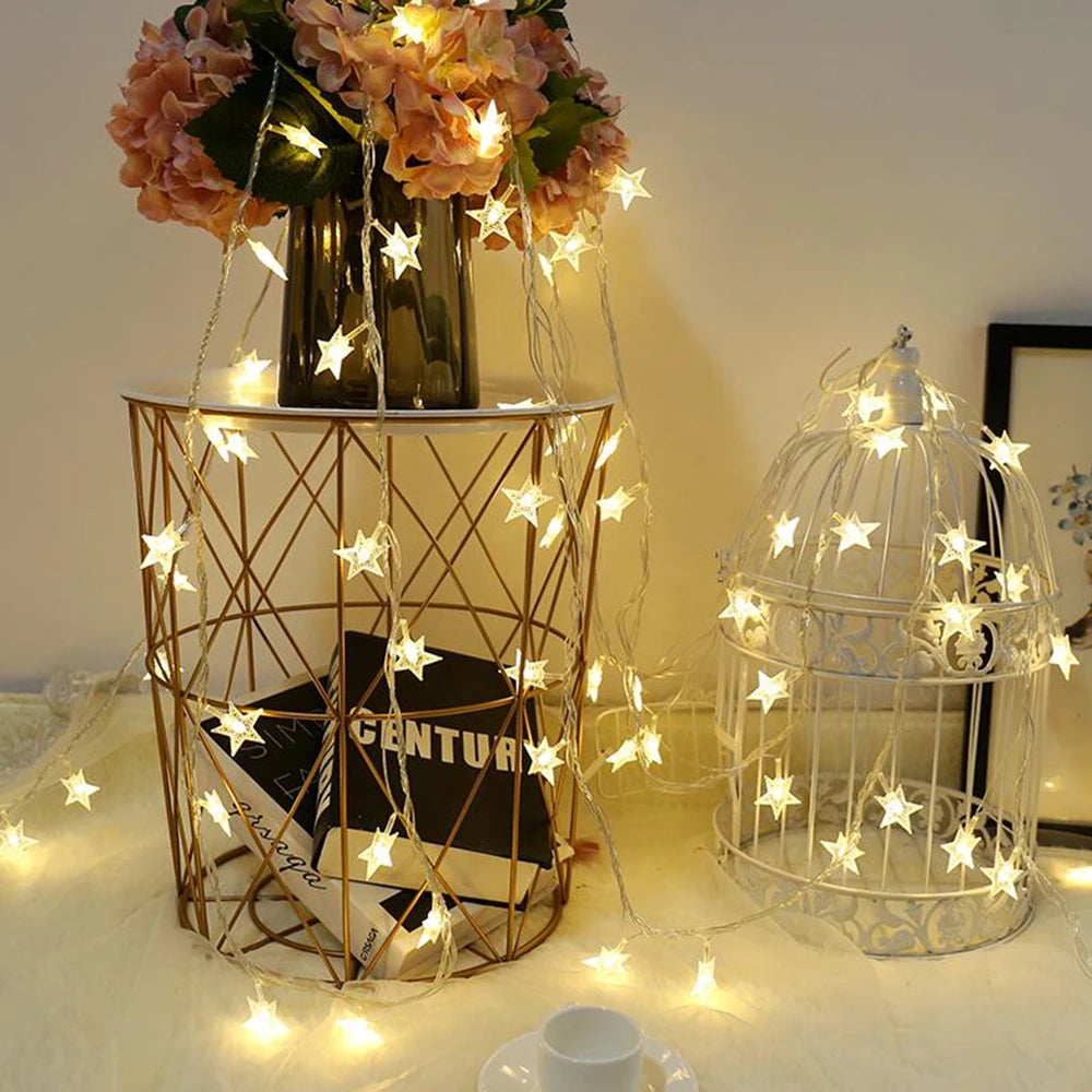 LED Star Fairy Lights Outdoor