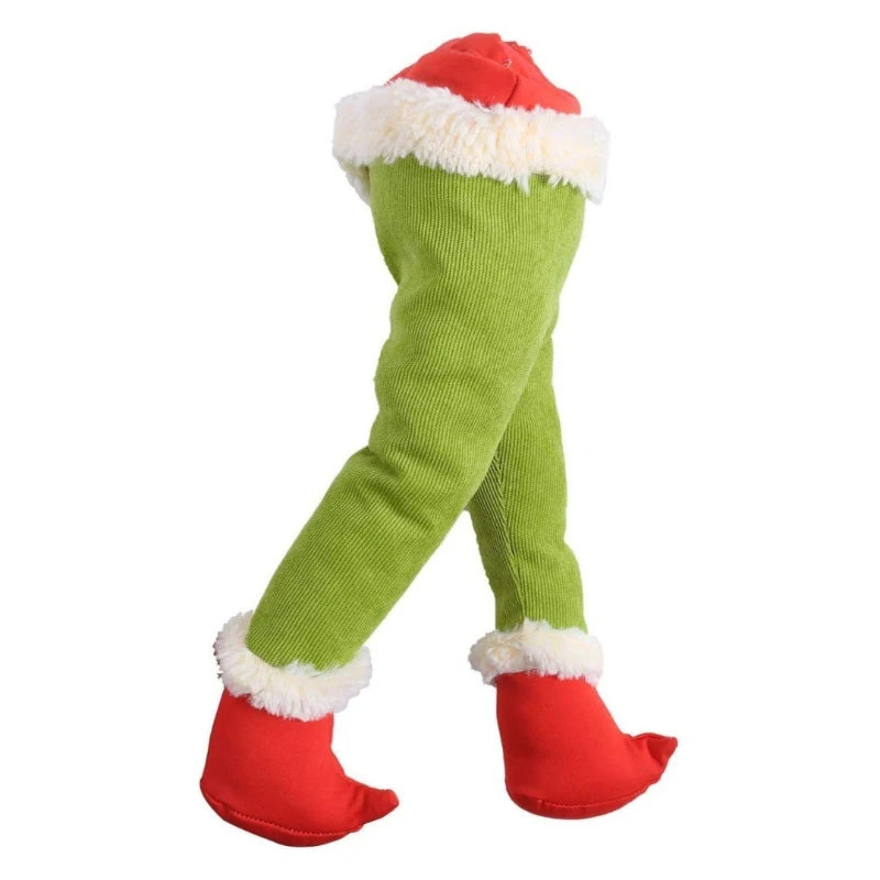Christmas Elf Leg Plush Toy Xmas Tree Decoration