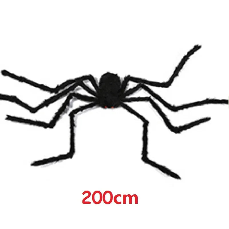 30-200cm Big Spider Halloween Decoration Horror Giant Black Spider Outdoor Halloween Props Simulated Spider toys