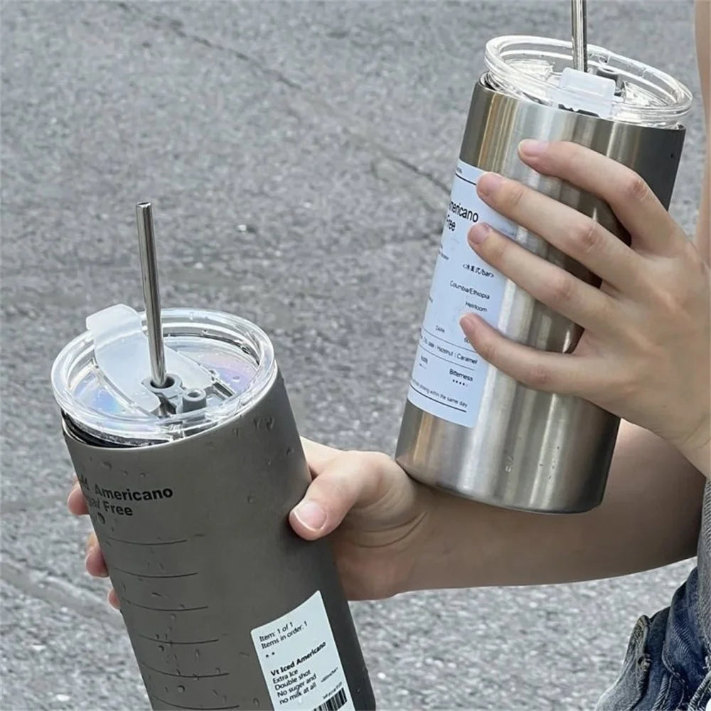 600ml Thermos Portable Stainless Steel Coffee Cup