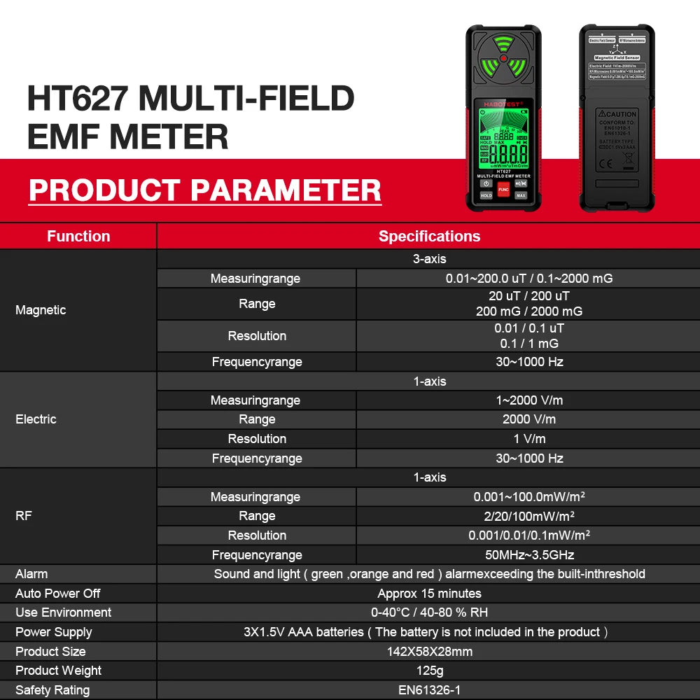 EMF Meter Professional Detector Handheld Portable Radio Frequency