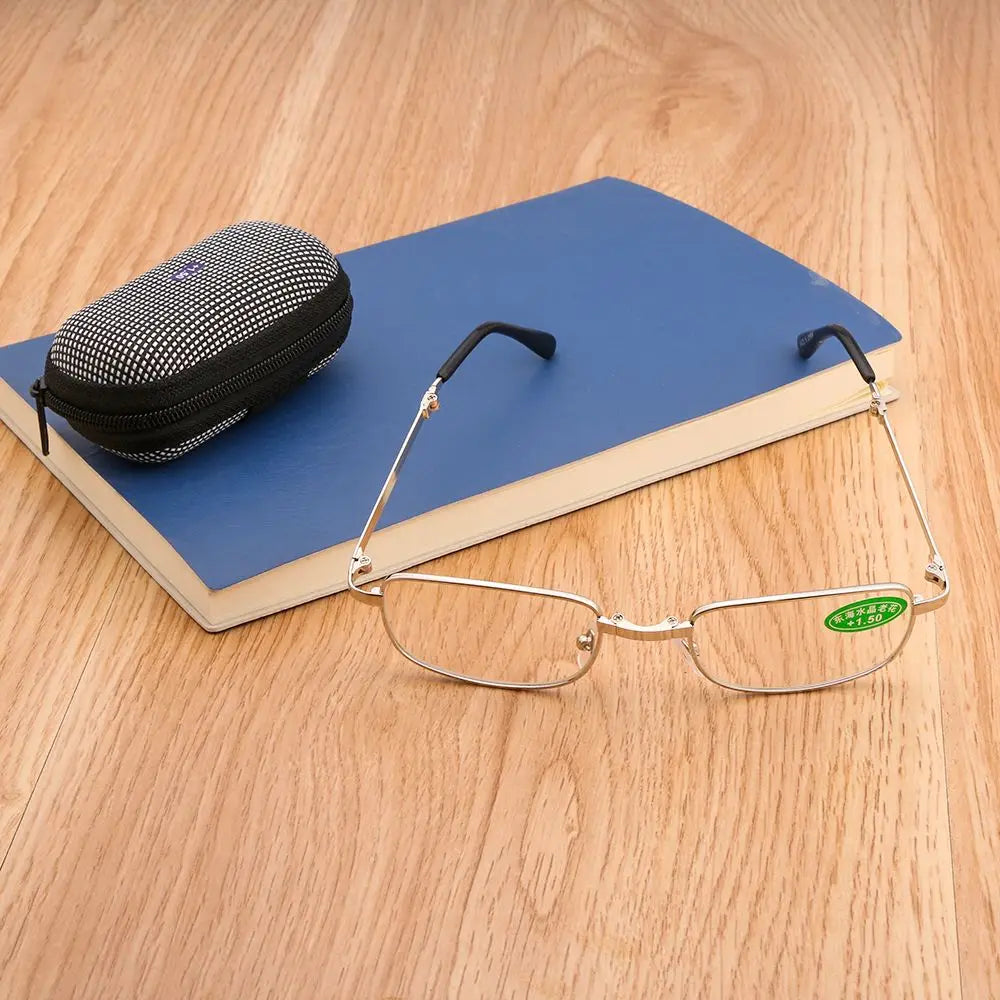 Unisex Ultra-light Folding Reading Glasses Rimless Magnetic Eyeglasses +1.00~+4.0 Diopter