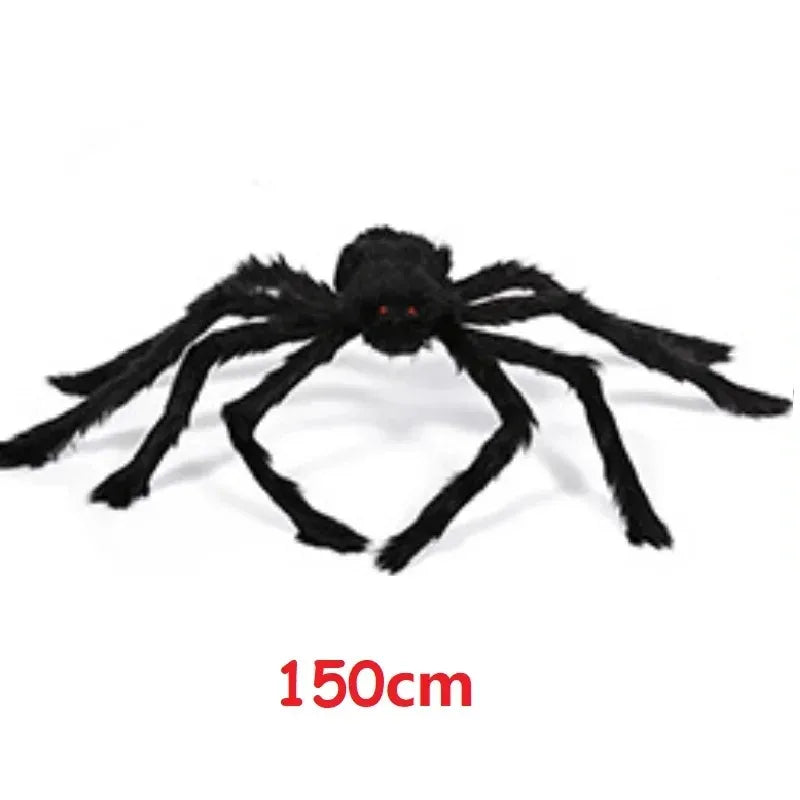 30-200cm Big Spider Halloween Decoration Horror Giant Black Spider Outdoor Halloween Props Simulated Spider toys