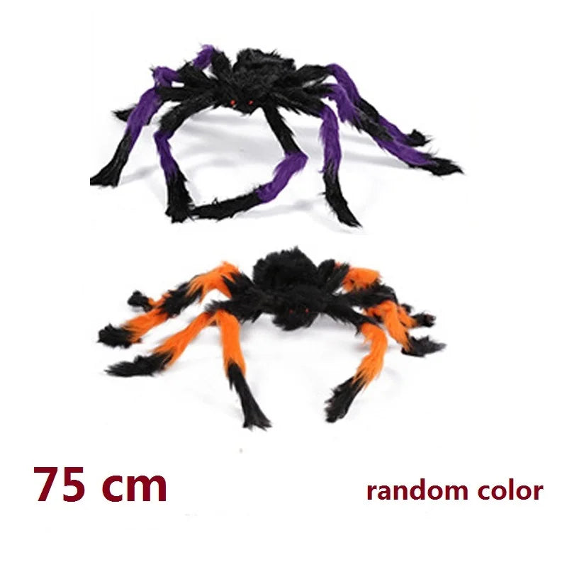Halloween Big Spider Horror Black Spider Toy Halloween Party Decoration Props Outdoor Garden Giant Spider Decor