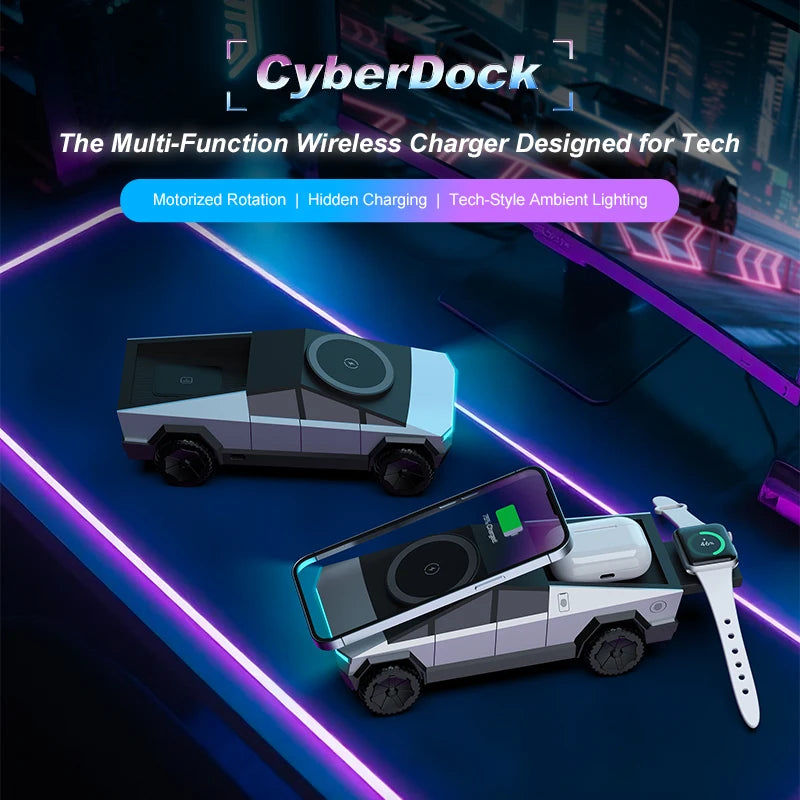 New Cybertruck Multifunctional 3-in-1 Wireless Charger