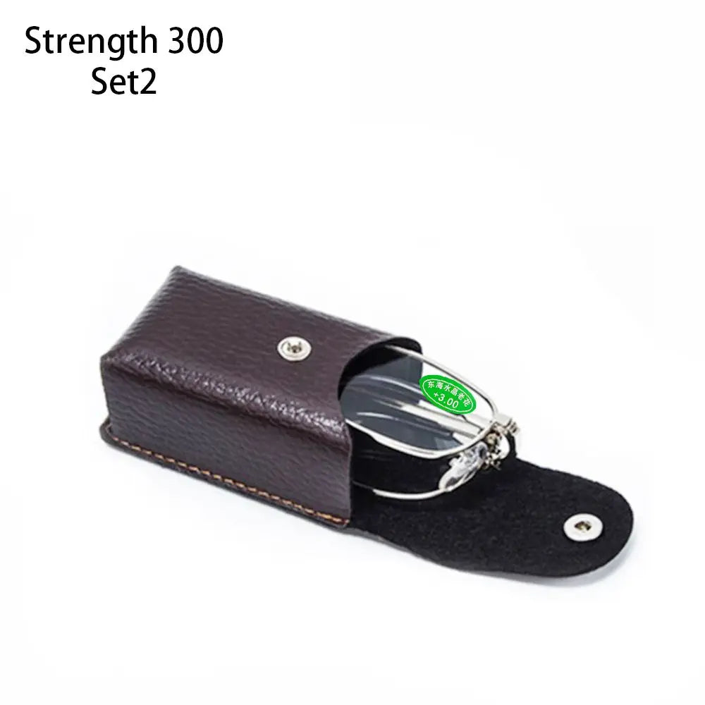 Unisex Ultra-light Folding Reading Glasses Rimless Magnetic Eyeglasses +1.00~+4.0 Diopter