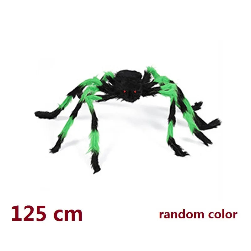 Halloween Big Spider Horror Black Spider Toy Halloween Party Decoration Props Outdoor Garden Giant Spider Decor