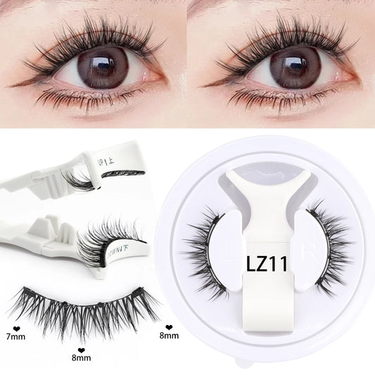 Reusable Magnetic Lashes Kit with Magnetic Tweezers Natural Look Faux Mink Lashes Easy Apply Magnetic Eyelashes for Eye Makeup