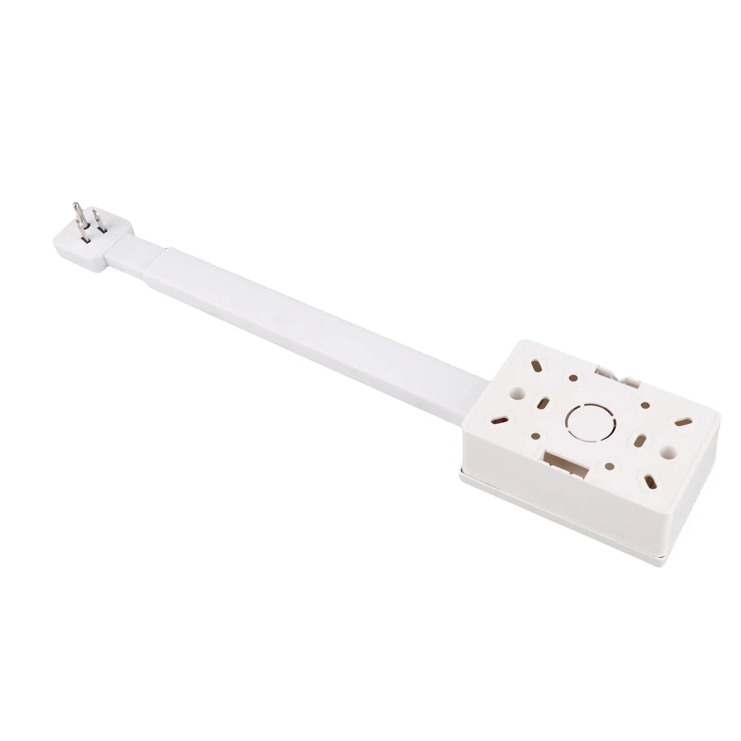 Extendable Power Strip Electrical Outlet Extender Two 3 Prong Outlets Versatile Usage 180 Degree Rotating Base for Nightstand