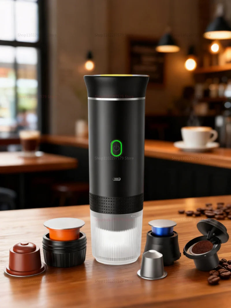 3-in-1 Wireless Portable Electric Coffee Maker 20Bar Espresso Machine USB Rechargeable Compact Coffee Brewer for Home Travel