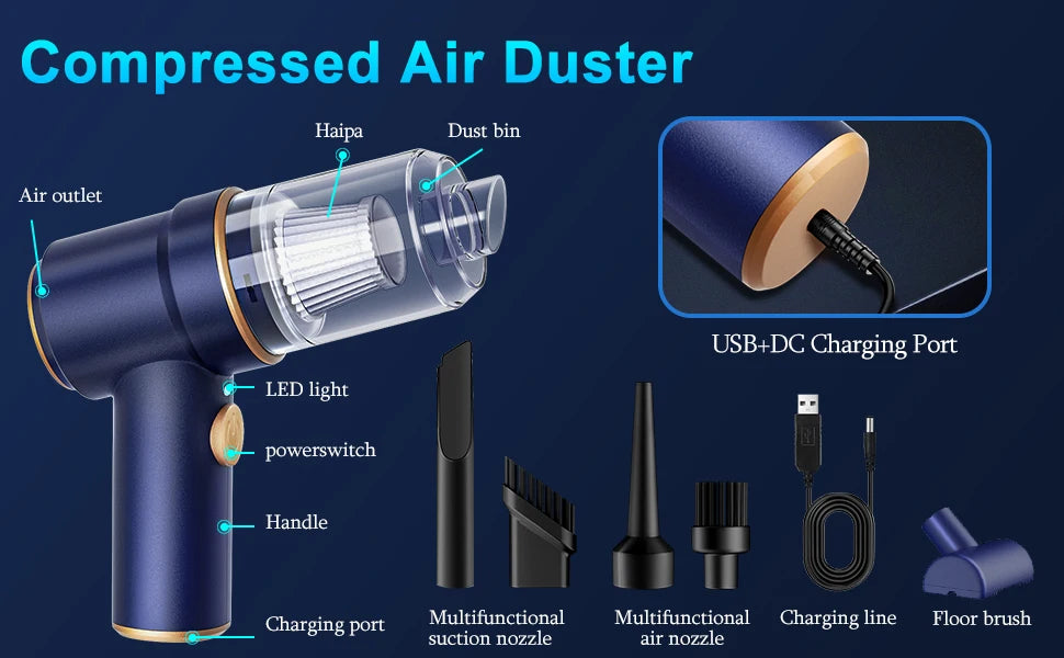 Mini Handheld Portable Wireless Vacuum Cleaner