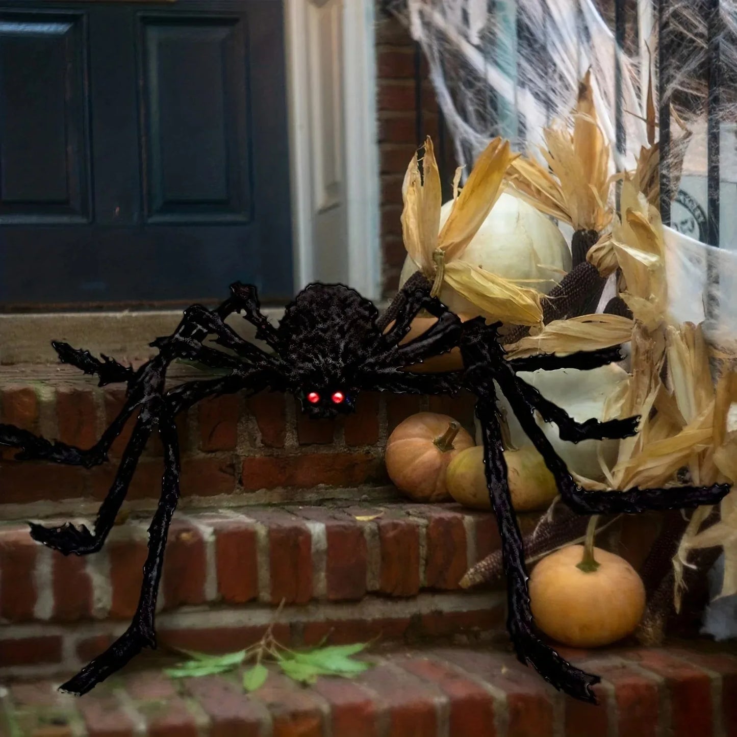 30-200cm Big Spider Halloween Decoration Horror Giant Black Spider Outdoor Halloween Props Simulated Spider toys
