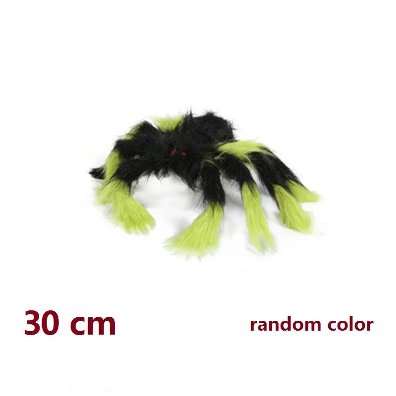 Halloween Big Spider Horror Black Spider Toy Halloween Party Decoration Props Outdoor Garden Giant Spider Decor