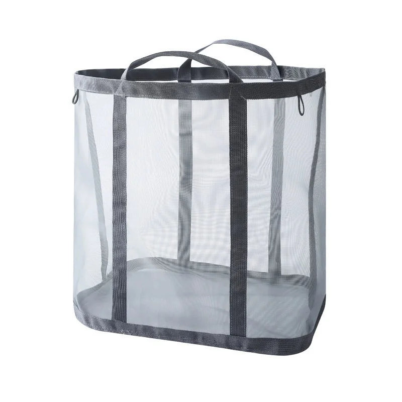 Laundry Bags Hamper Bag with Handles Portable &Collapsible Dirty Clothes Mesh Basket Foldable for Washing Storage Dorm or Travel