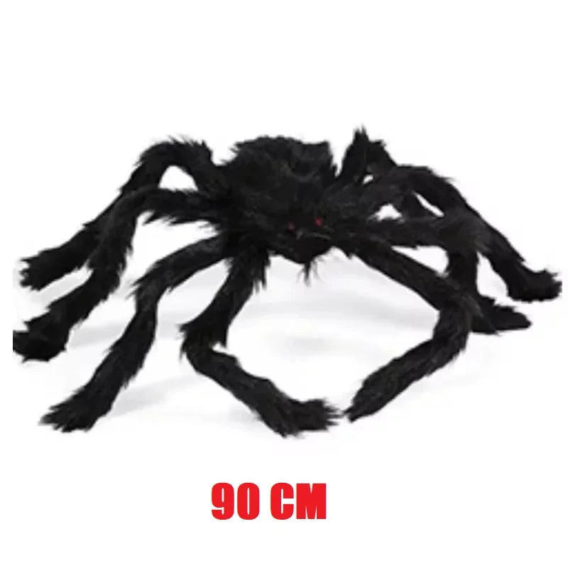 Halloween Big Spider Horror Black Spider Toy Halloween Party Decoration Props Outdoor Garden Giant Spider Decor
