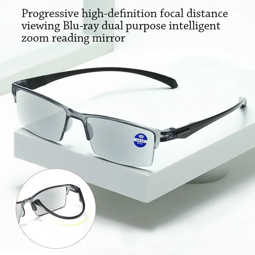 Smart Automatic Zoom Reading Glasses Anti Blue Ray Eyeglasse